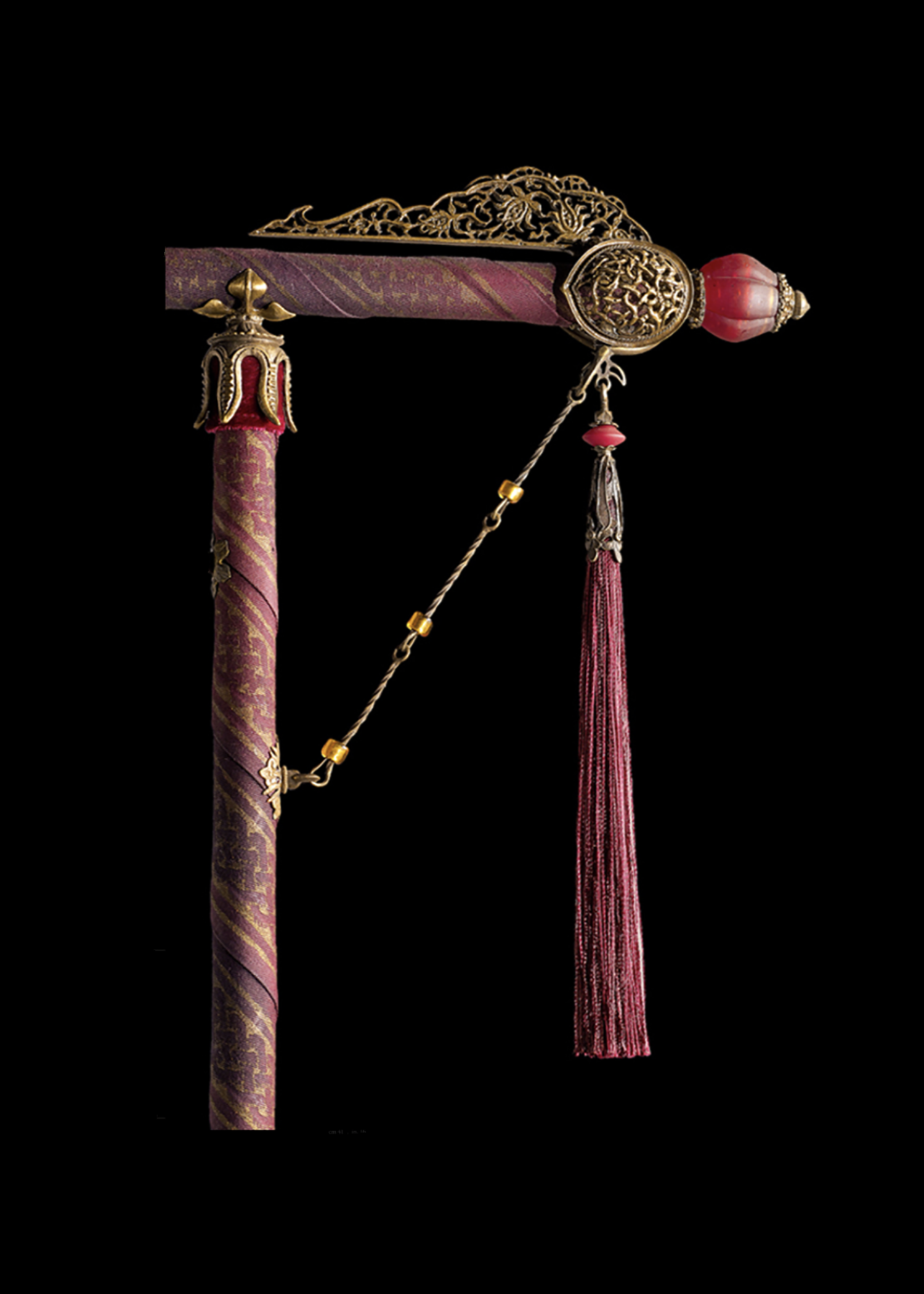 Cesendello Floor Lamp (174ST-1-RIV) red stand