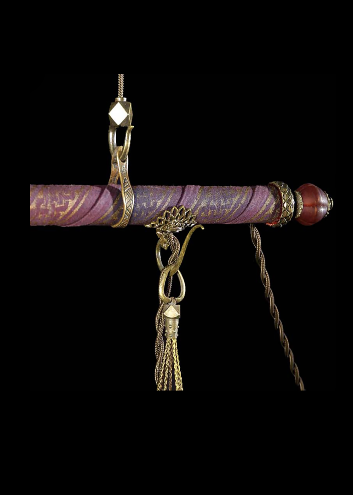 Cesendello 8 Lamp Rod (AF017-8-IV-CL) red rod